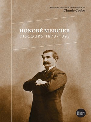 cover image of Honoré Mercier &#8211; Discours 1873-1893